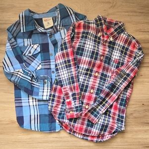 Kids Plaid Button Down Shirts